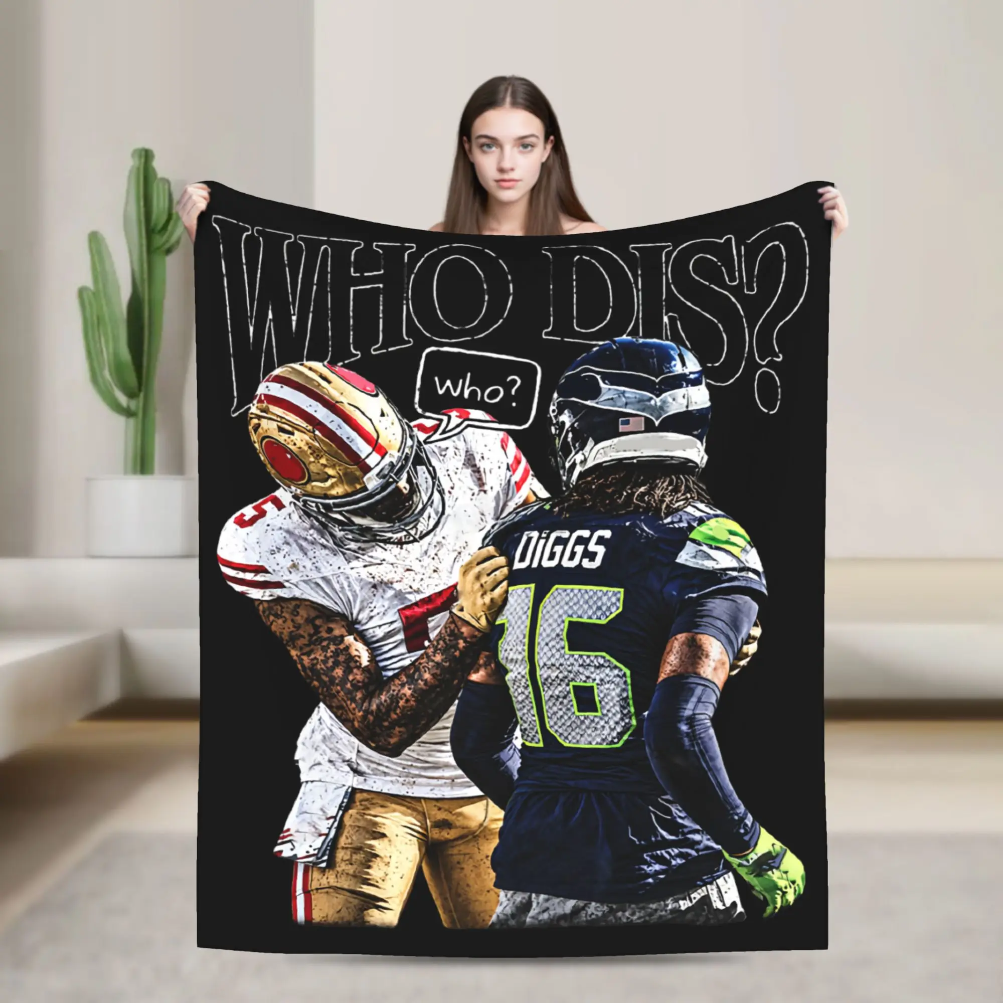 Mike Evans Rugby Who Are You Blankets Fleece Spring Autumn  Multi-function Ultra-Soft Throw Blanket for Bedding Car Bedspread