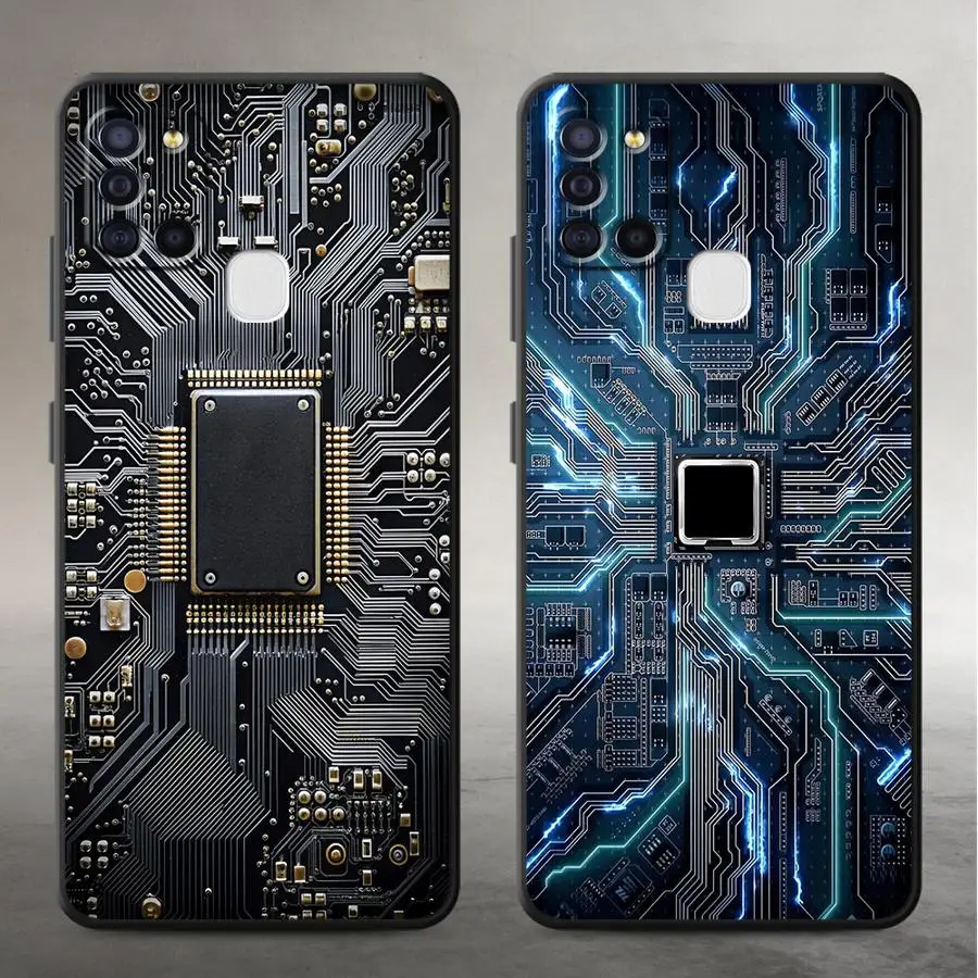 Retro Circuit Board Funda Phone Cover Case for Samsung Galaxy A05 A70 A04 A17 A12 A50 A13 A20 A06 A16 A40 A15
