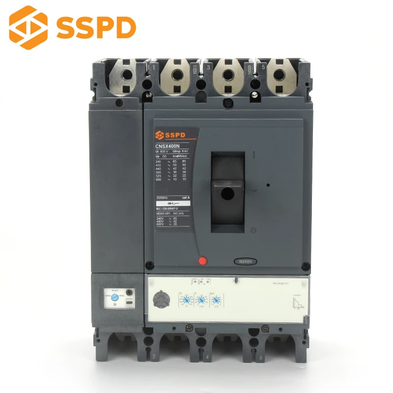 MSCNSX 4P 400A SSPD MCCB AC Moulded Case Circuit Breaker
