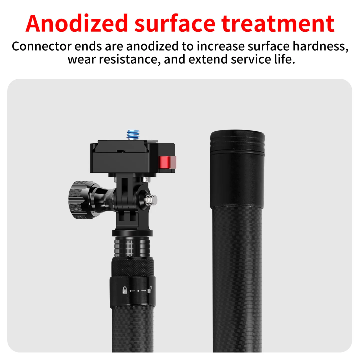 Ultraleichter 5-teiliger Teleskop-Selfie-Stick für Insta360 X6 X5 Smartphone, Unsichtbar 360 ° Stativ für Radfahren, Vlogging, Skifahren, Filmen – Detail 18
