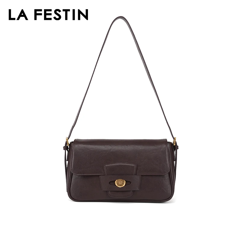 LA FESTIN Original Brand Women Bag Casual Shoulder Crossbody Bag Square Bag Leather Classic Retro Female Bag High Quality Bag