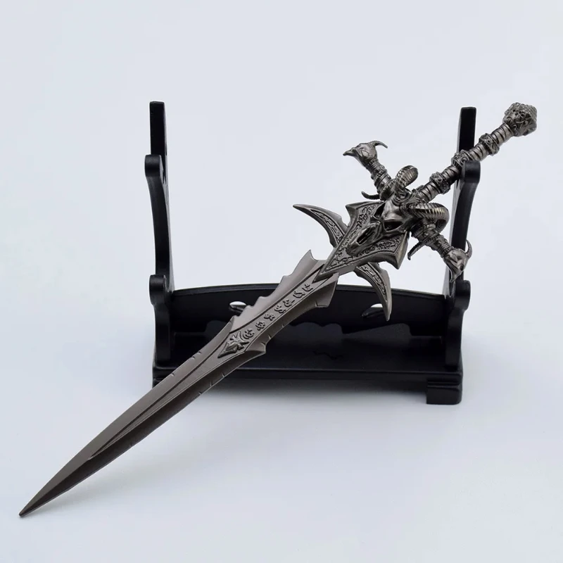 LLavero de espadas Frostmourne de 14cm, periféricos de juego WOW, Lich King, modelo de espada de alta calidad, regalos para seguidores, juguetes de decoración del hogar