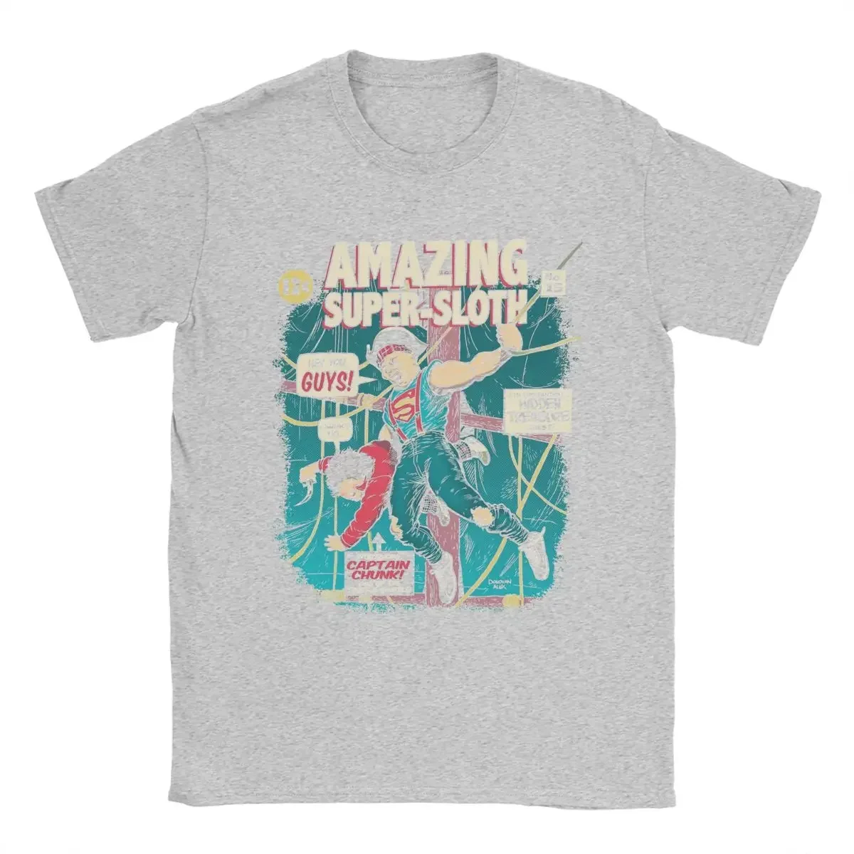 سوبر الكسل Goonies الرجال خمر قصيرة الأكمام تي شيرت القطن ملابس منقوشة قصيرة الأكمام شخصية أعلى Y2K #3