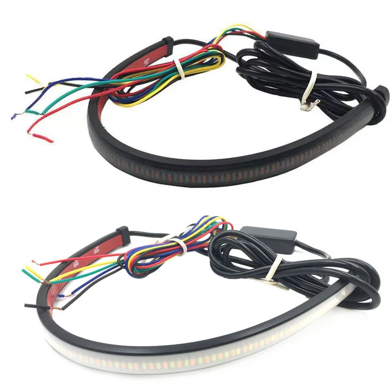1pc Start Scan Flexible LED Motorcycle Stop Light 20CM Motorcycle Tail Light Motorcycle Parts LED Strip Light