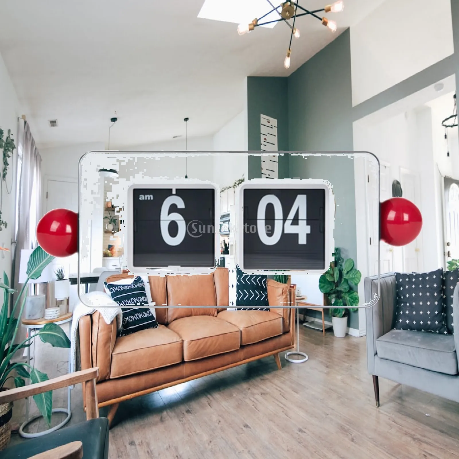 Auto Flip Table Clock Digital Display Crafts Novelty Housewarming Gift Ornament