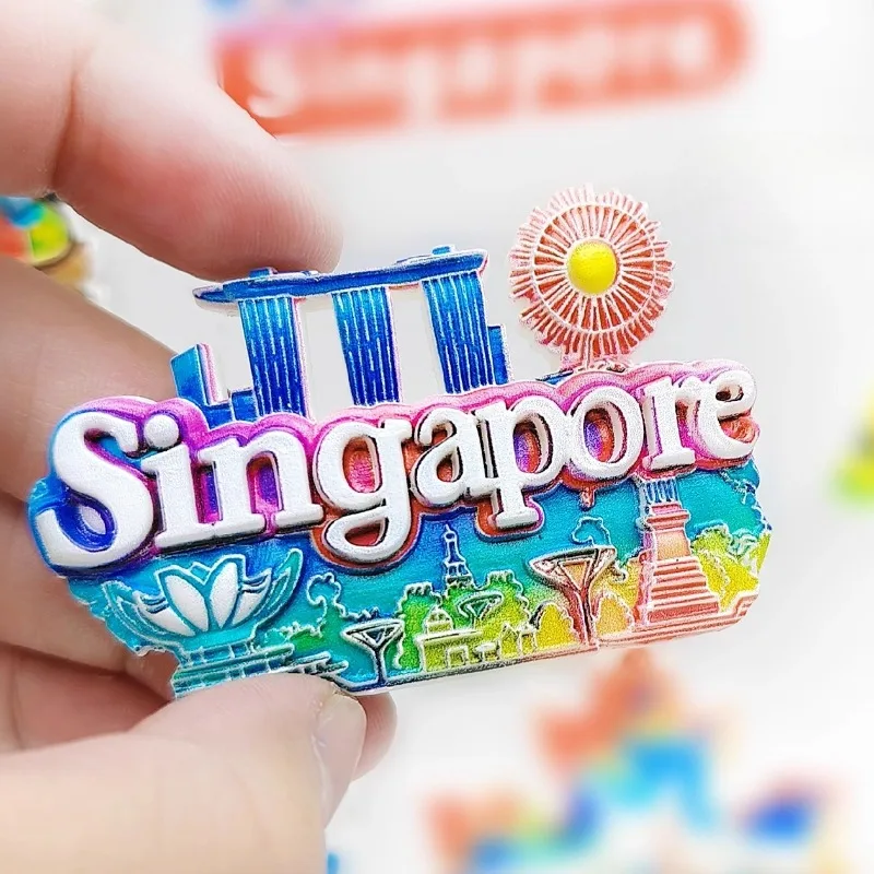 Singapore Refrigerator Stickers Merlion Souvenirs Golden Sand Hotel Fridge Magnets Home Decoration Wedding Gifts