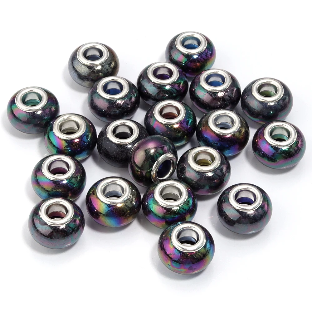 20Pcs Resin Round Beads for DIY Bracelet and Necklace Making