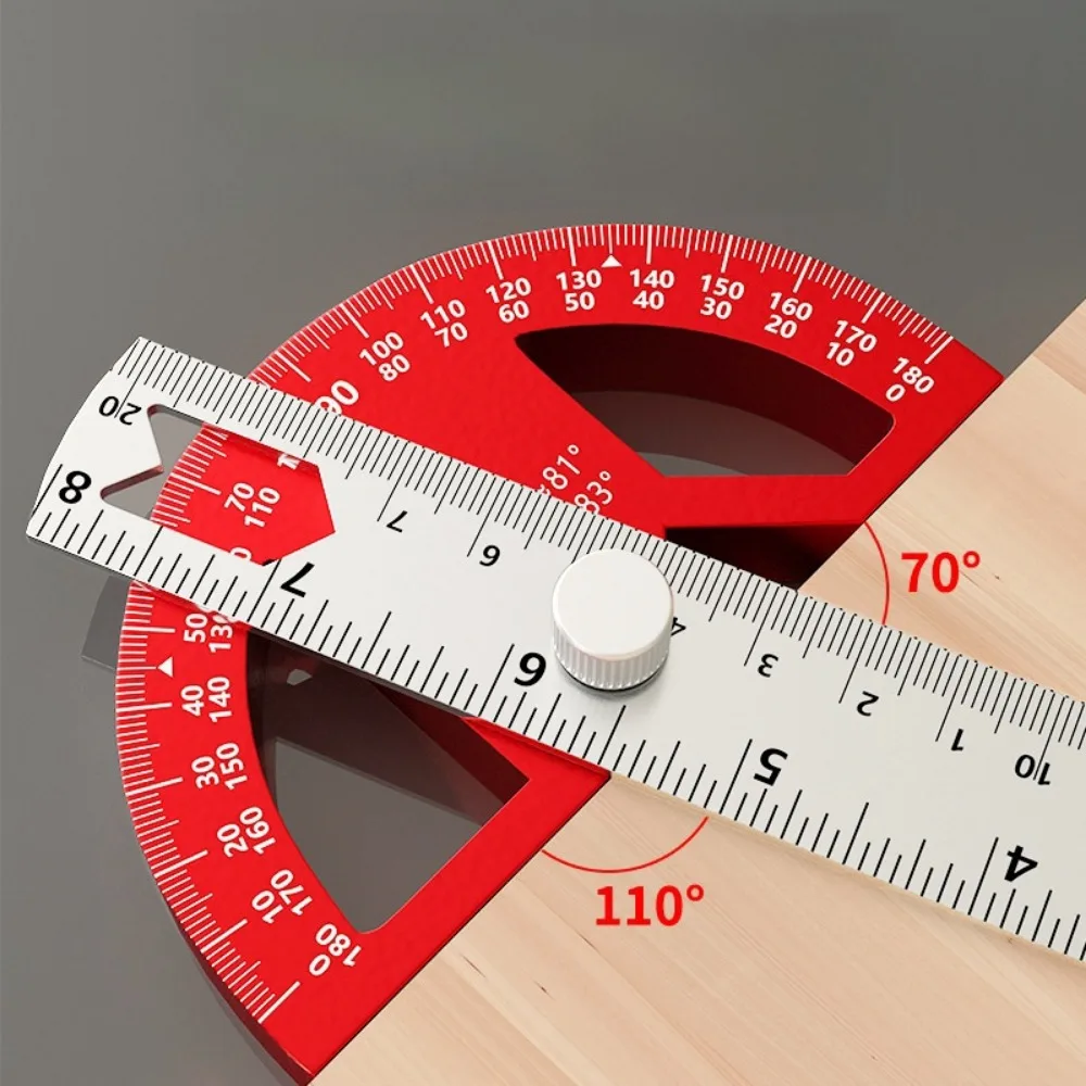 Angle Protractor Square Finder, Adjustable Construction Protractors for Carpenters with 0-180 Degrees Measuring Tool