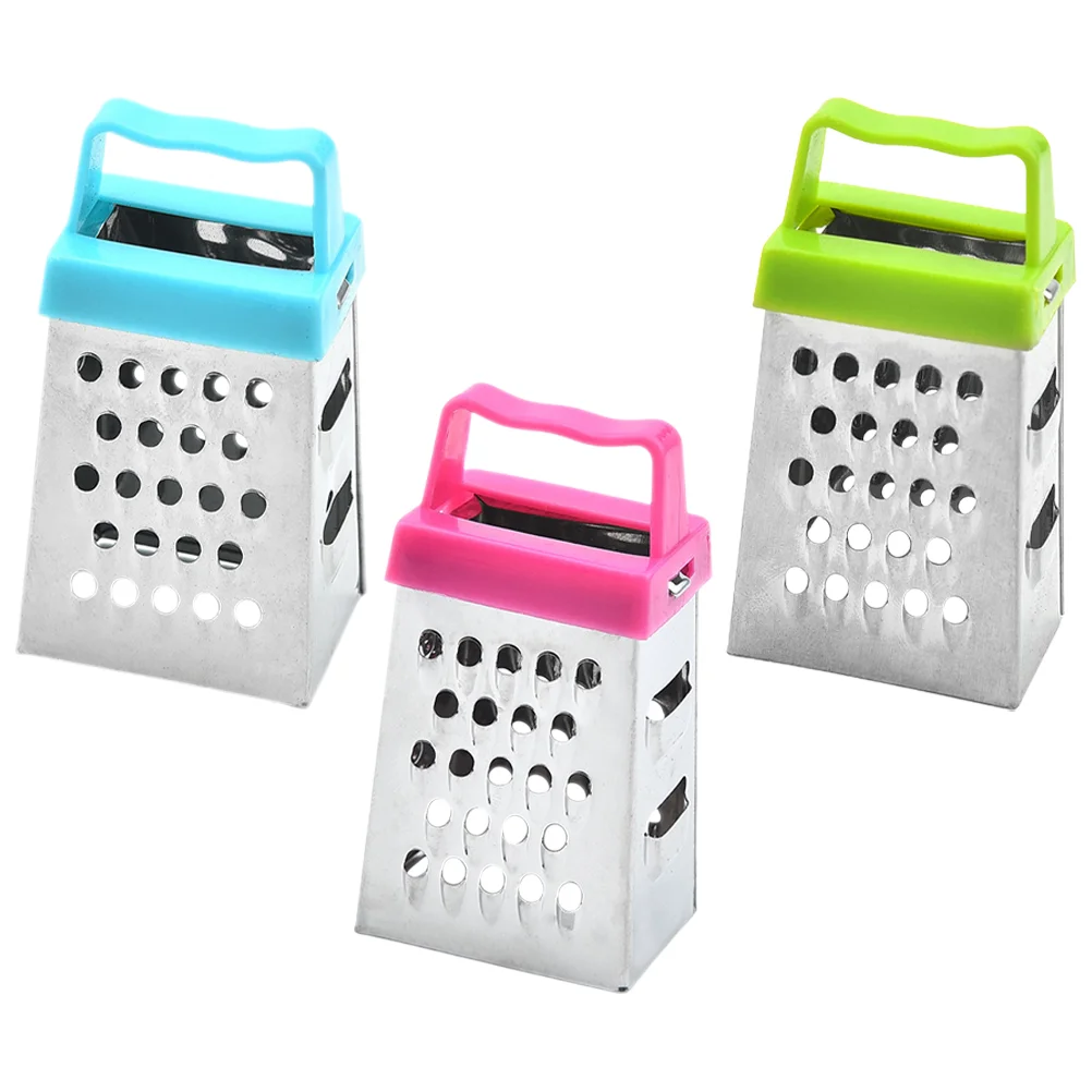 

3 Pcs Mini Cheese Grater Vegetable Chopper Food Graters Kitchen Stainless Steel Radish Potato Slicer Green