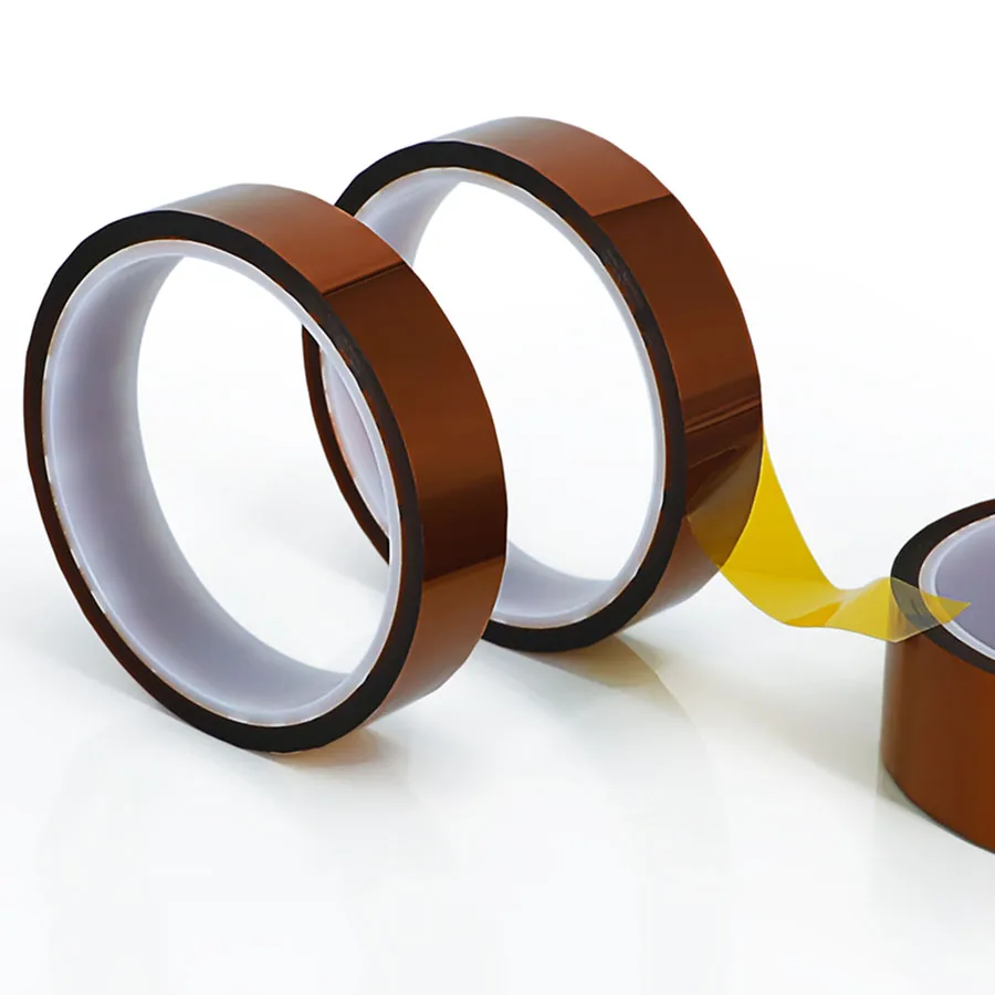 25/30mm 33m 100ft Kapton Adhesive Tape BGA High Temperature Heat Resistant Polyimide Gold for Electronic Industry