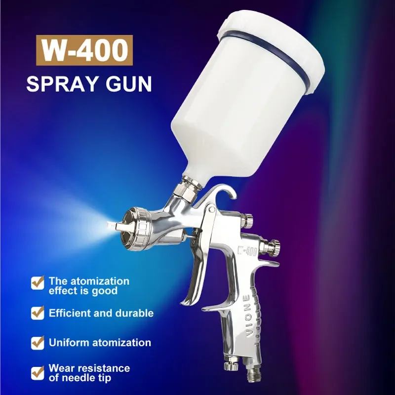 

Vione Japan W400 HVLP Paint Spray Gun for Car Refinish Painting Professional W-400 Portable Spray Gun Hand Held