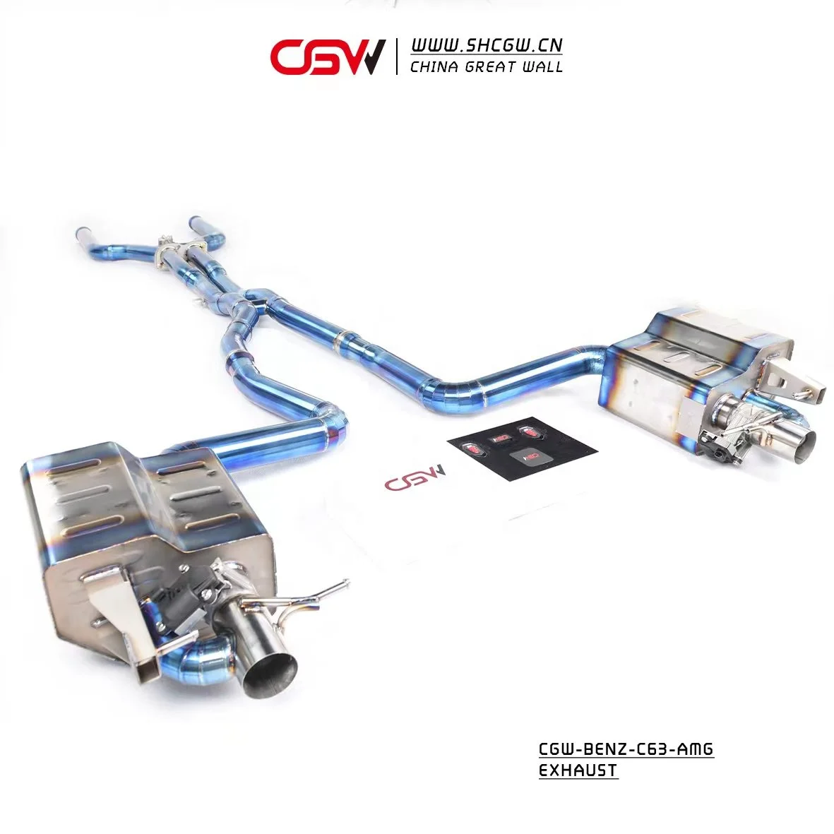 Picture 7: CGW Titanium Exhaust Tip Muffler Valvetronic for  W205 C63 C63S  4.0T 2015-
