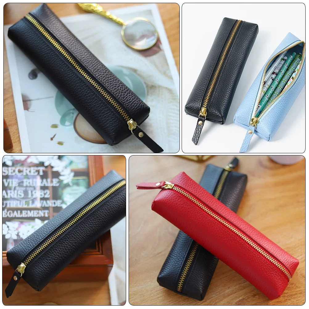 Large Capacity Zipper Design Anti-Scratch Stationery Bag Durable Lightweight Pen Storage Bag For Students Office Kids