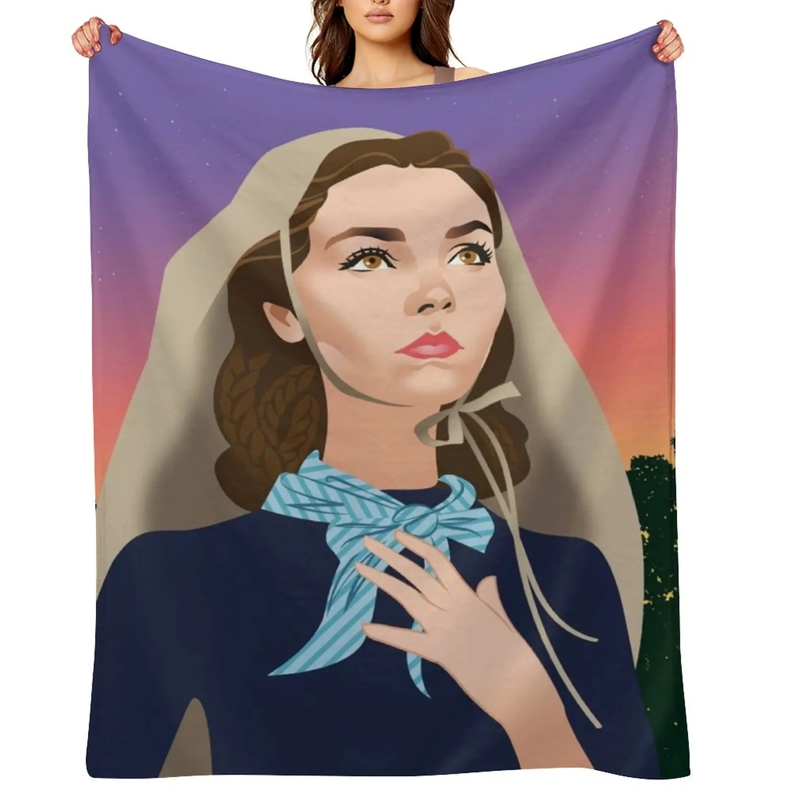 

Song of Bernadette Throw Blanket Winter beds Decoratives Soft Plaid bed plaid Blankets