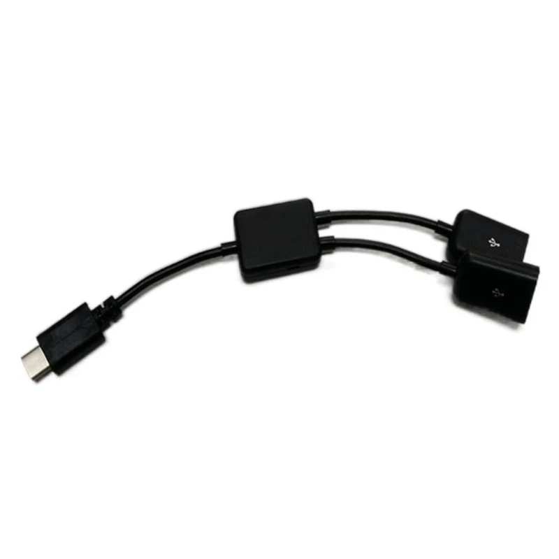 Durable USB C Male to Dual USB Female Cable for USB-C Enabled Devices Connector