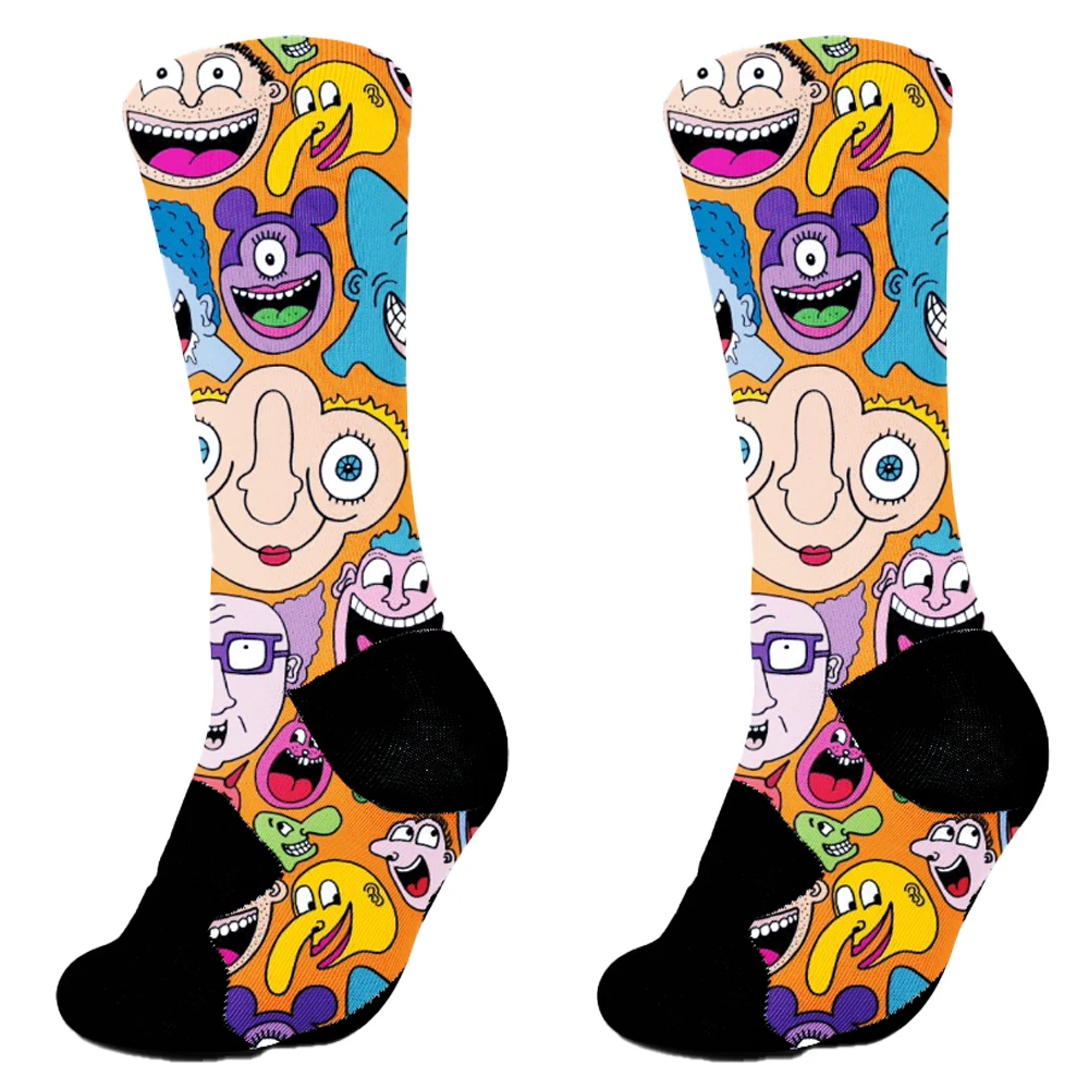 Women  Socks Men's Holiday Gift Socks Halloween Creative Pumpkin Crazy Anime Horror Hip Hop Trendy Socks