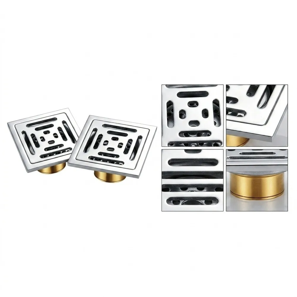 2Pcs Stainless Steel Wet Room Floor Drain Backflow Preventer Valve Blocking Shower Drain Anti-Clog Bathroom Plumbing Accessory