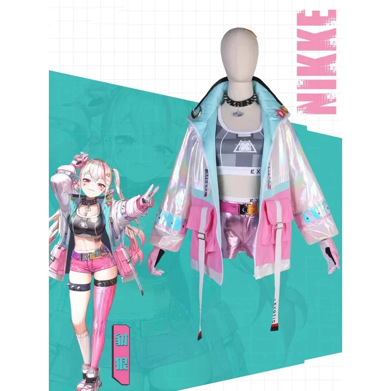qq28LQPresell juego Nikke la diosa de la victoria Jackal Cosplay peluca zapatos mujer disfraz conjunto fiesta de Halloween carnaval Outf