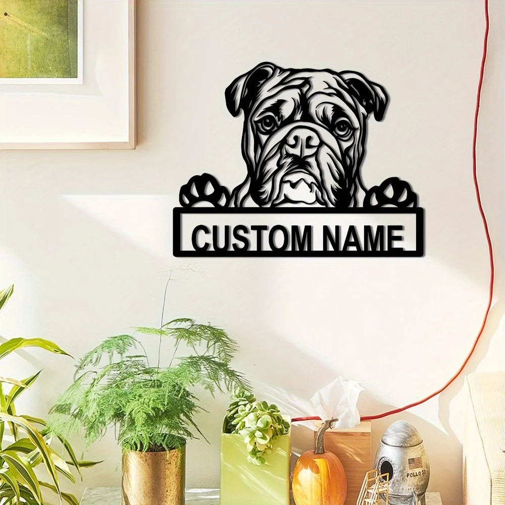

Exclusive Tailored Bulldog Shape Metal Wall Decor - Personalized Pet Portrait for Home with Custom Sign and Wall Sculptures
