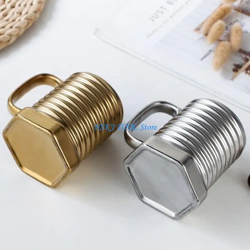L8RC Artistic Cup Coffee Cup Screw Ceramic Texture Offering Insulation Large Capacity Suitable for Beverages Water