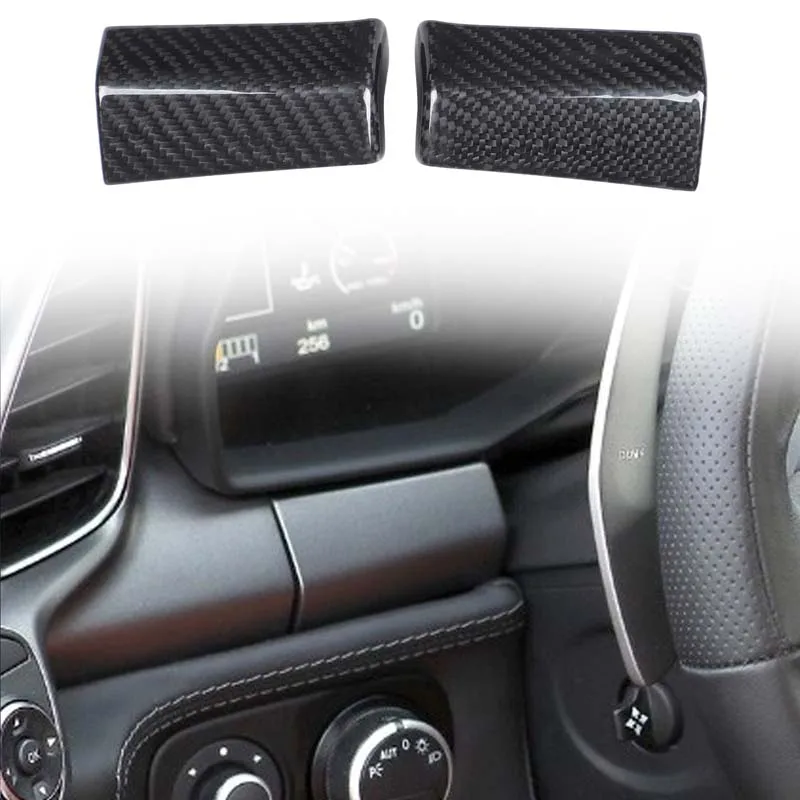 

2Pcs Real carbon fiber For Ferrari 458 2011-2016 car steering wheel sides Decorative cover sticker car protection accessories