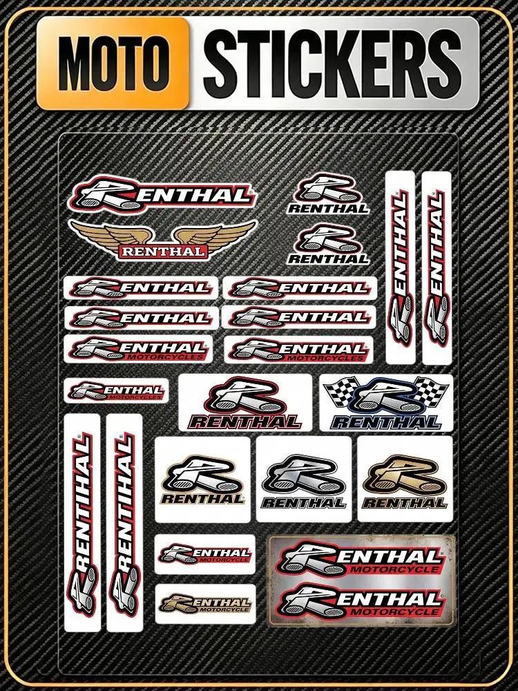 

FOR RENTHAL MOTO High Visibility Reflective Waterproof Decal Scratch Hide Sticker Fit Car Motorcycle Helmet Refrigerator