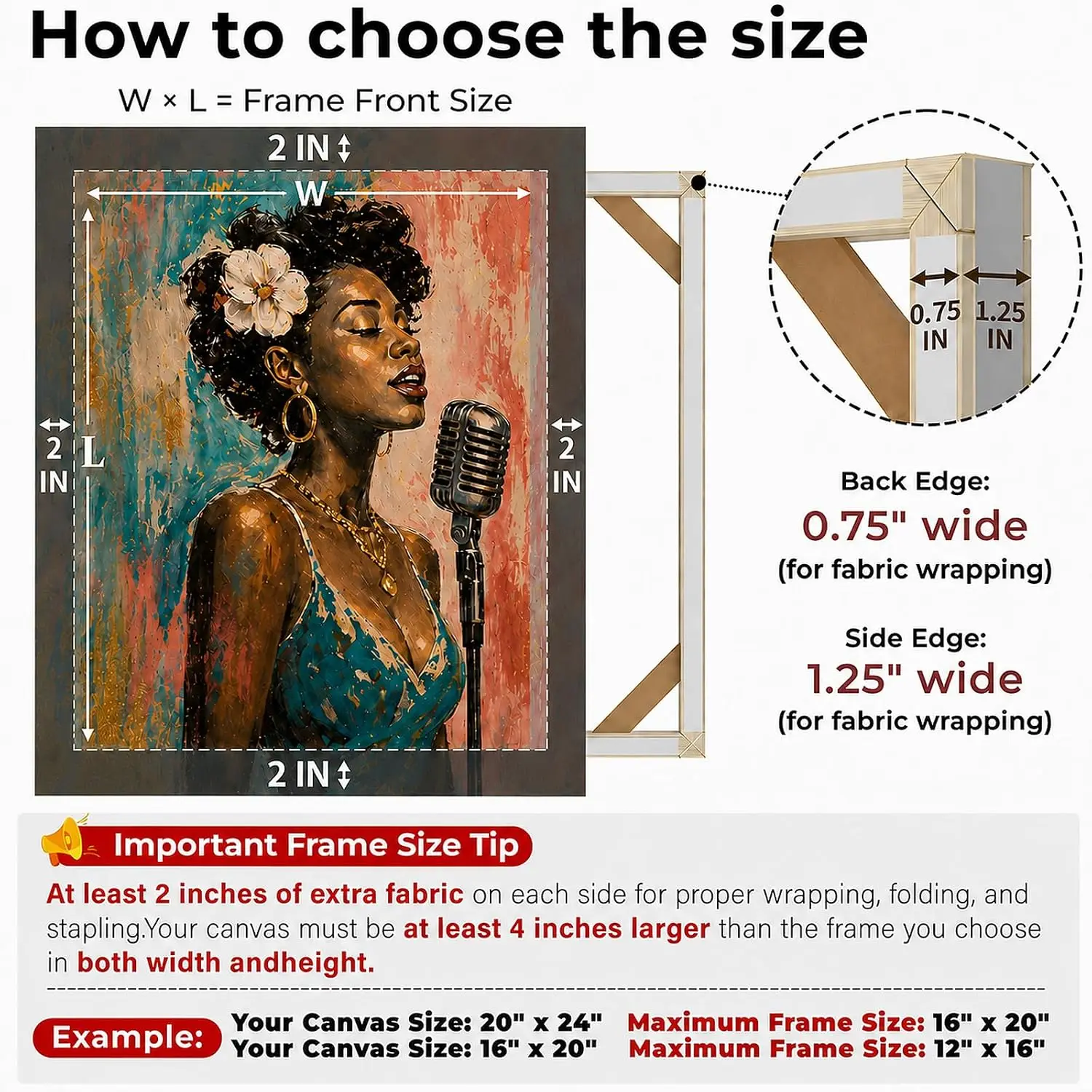 DIY Wooden Canvas Stretcher Bars Canvas Frame Kit for Gallery Wraps – Sturdy Solid Wood Bars for Oil Paintings, Gallery, Posters, Diamond Painting, Home Studio Wall Decor