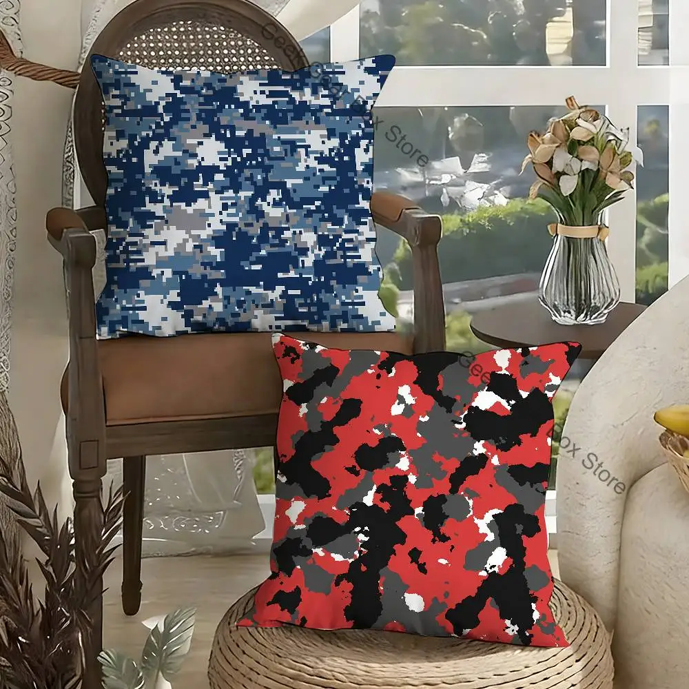 

Fashion Camouflage Pillow Case cute cartoon anime peripheralsBedroom Sofa Decorative Cushion Cover Soft Cushion Cover