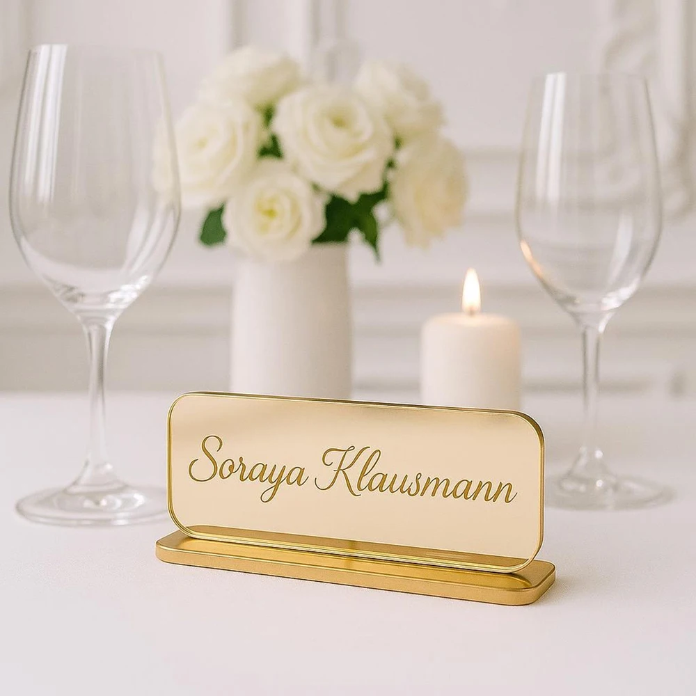 10/30/50pcs Personalized Wedding Place Cards Custom Modern Name Tags with Stand Seat Marker Elegant Party Table Decor Favours