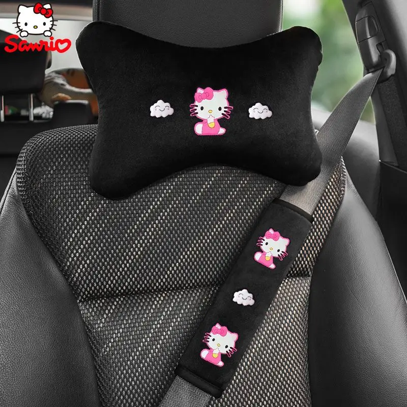 

Sanrio милый мультфильм Hello Kitty автомобиль универсальный подголовник подушка для шеи автомобиль милая поясная подушка ремень безопасности чехол на плечо