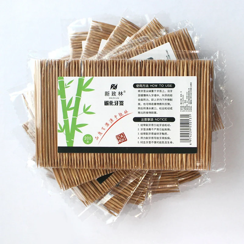 200/3500 قطعة المتاح الأسنان الخيزران مسواك المنزل المطبخ مطعم منتجات الفنادق في الهواء الطلق نزهة أدوات تنظيف المحمولة