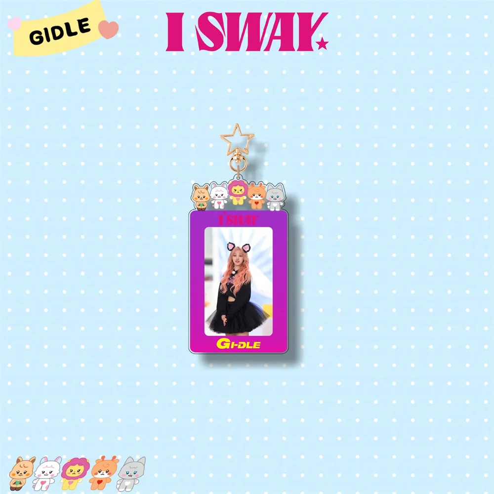 KPOP (G)I-DLE I SWAY Pop-up Store Card Holder Keychain Yuqi Shuhua Miyeon Minnie Keyring Pendant Girls Backpack Accessories Gift