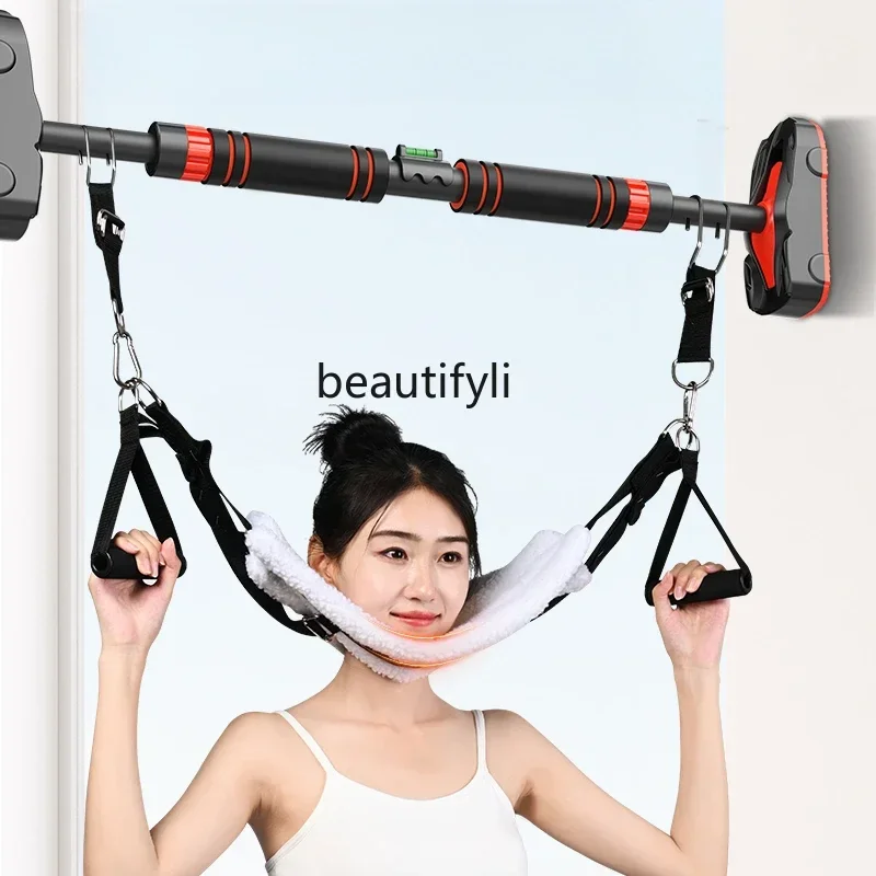 

lt Cervical traction belt horizontal bar new cervical spine household traction suspension neck stretching