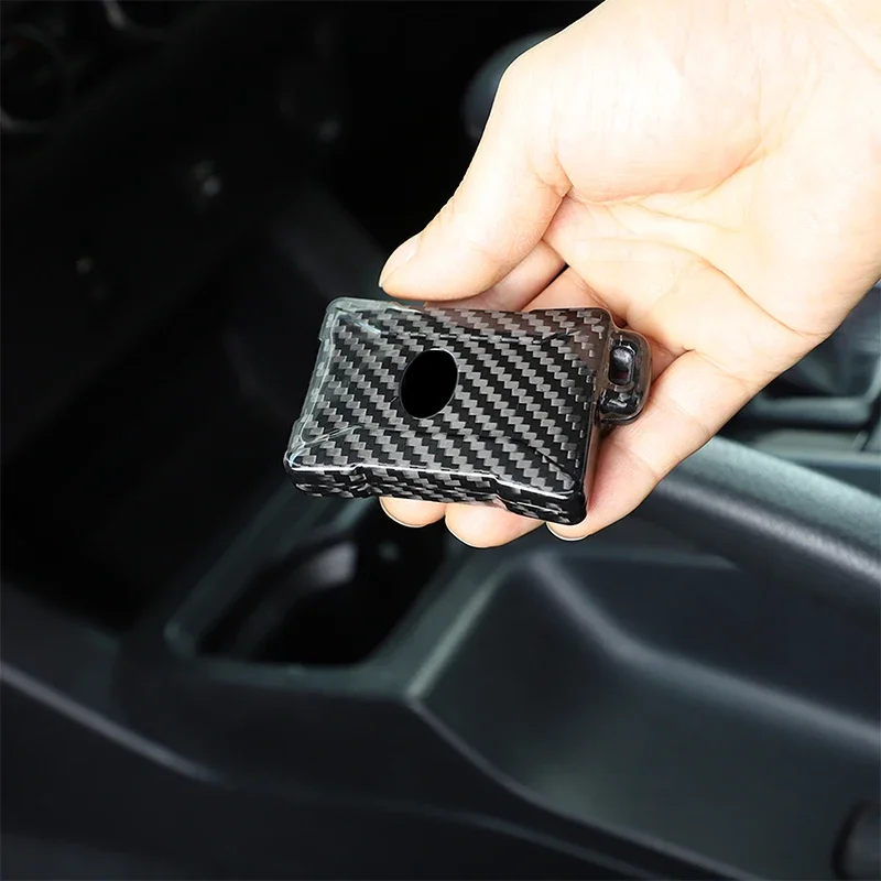 Real Carbon Fiber Key Fob Case Cover Shell Protector for Toyota Tacoma Sequoia Tundra Auto Accessories