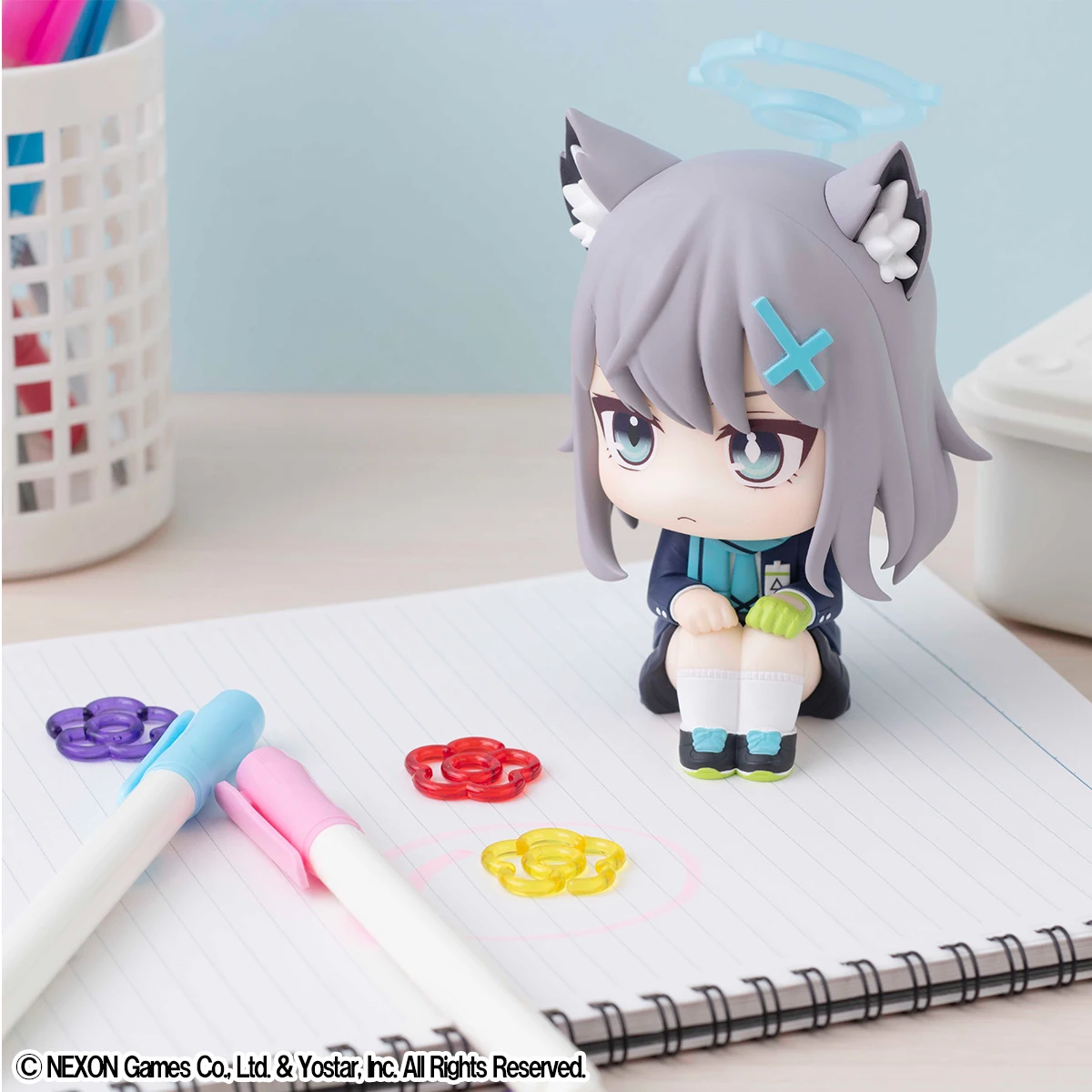 Authentic In Stock Mh Look Upblue Archive  Sunaookami Shiroko Takanashi Hoshino Q Version Anime Figure Model Decoration Toys