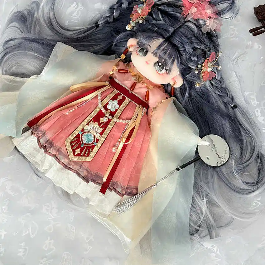 25cm 30cm Ubranka dla lalek Wróżka Księżniczka Dziewczyna Starożytna Hanfu Spinka do włosów Sukienka Spódnica Garnitur Wypchane pluszaki Akcesoria dla lalek Anime Zabawka Ki