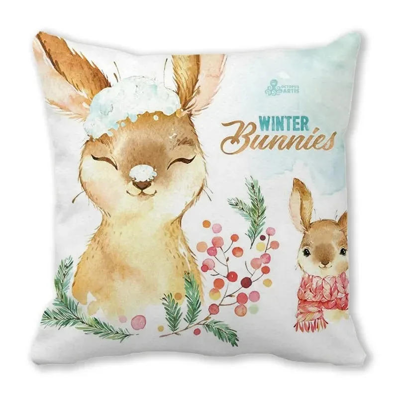 Cartoon Elk Igloo Pillowcase Office Living Room Home Pillowcase Car Ornaments