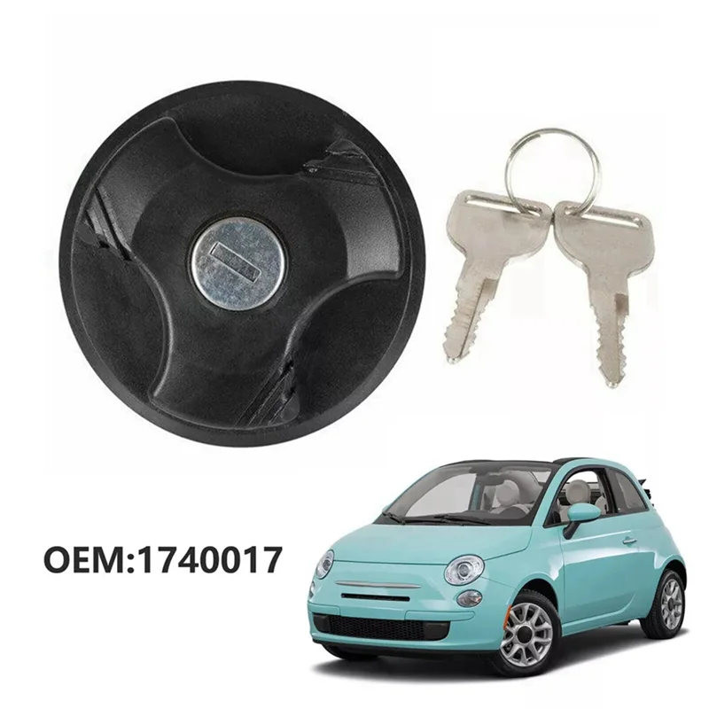 

Car Fuel Filler Locking Tank Cap With Keys 1740017 Fits For Fiat 500/500C Ducato