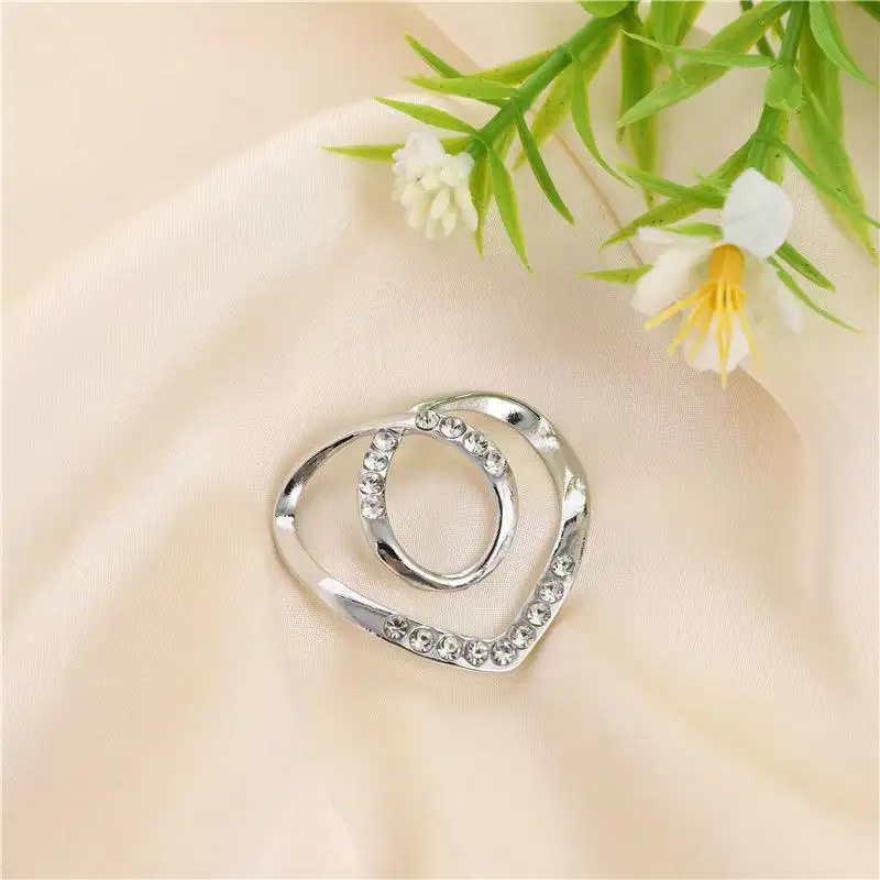 المرأة بروش هندسي الملابس الزاوية عقدة زر حلقة قميص هيم تي شيرت وشاح باك الملابس اكسسوارات الديكور