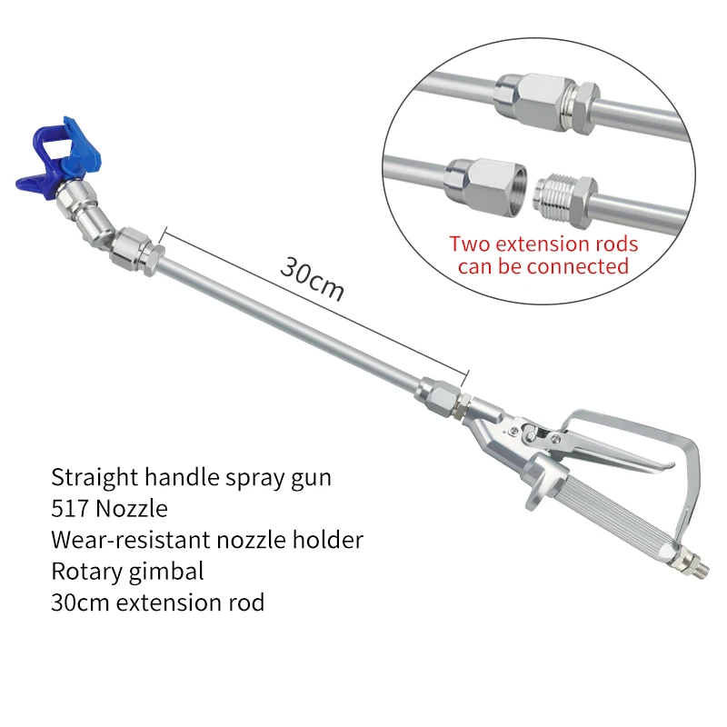 Wysokociśnieniowa farba wtryskowa pistolet natryskowy Airbrush + 517 końcówka do rozpylacza + osłona dyszy do pompy Wagner Titan maszyna rozpylająca