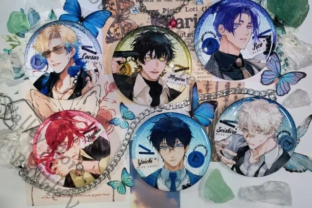 

Anime BLUE LOCK Michael Kaiser Chigiri Hyoma Bachira Meguru Cosplay Double Flash Badge Cartoon Instant Imaging Card Laser Ticket