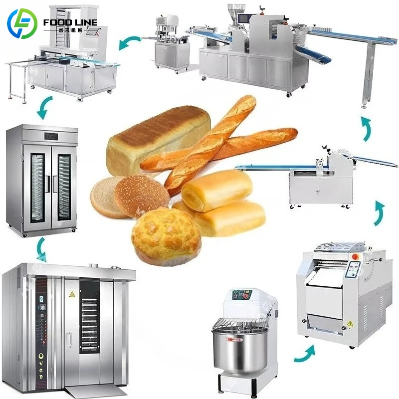 Customized Industrial Bread Making Machine Complete Bread Production Line for Commercial Toast Bread Processing