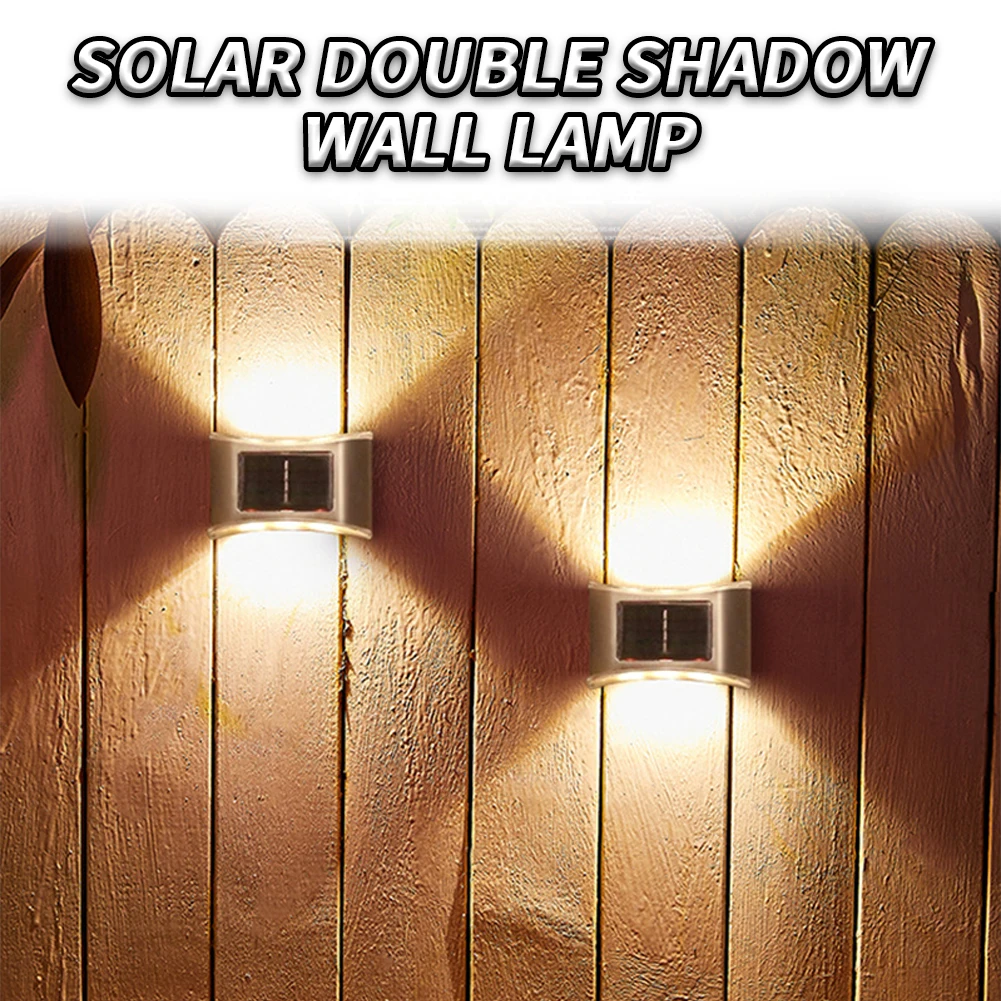 4 Pack Solar Wall Lights Up And Down Lighting Solar Outdoor Light IP65 Waterproof Solar Sconce Lights For Yard Deck Garden