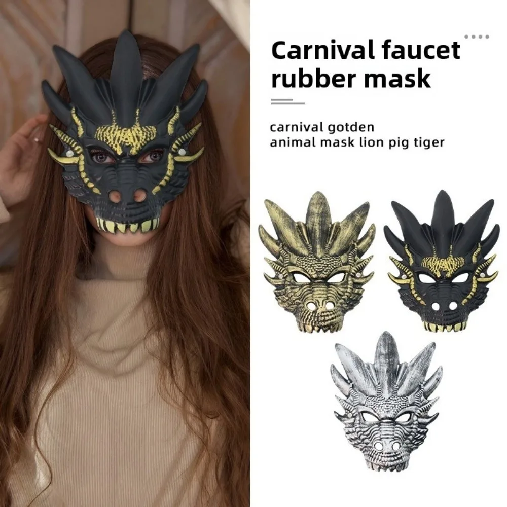 

Cool Plastic Dragon Head Mask Animal Full Face Halloween Mask Dress Up Props Cosplay Accessories Masquerade Mask Party