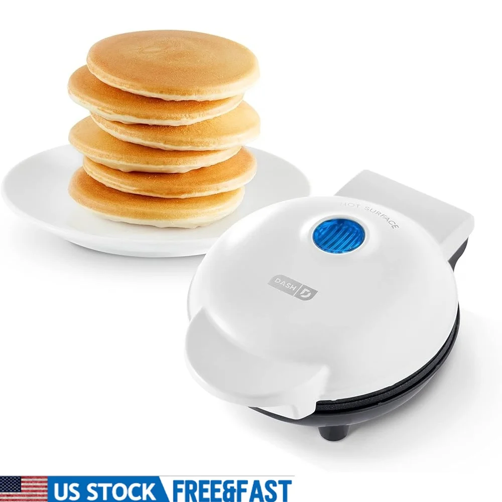 Электрическая мини-гриль, блины, яйца, печенье, быстрый завтрак, компактный, легкий, с антипригарным покрытием, идеальный общежитие, автофургон, путешествия