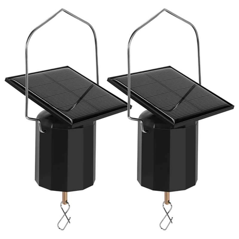 Solar Hanging Display Motor Rotating Small Motor Solar Energy Wind Spinner Motor Multi-Purposes Rotatable Hook 2Pcs