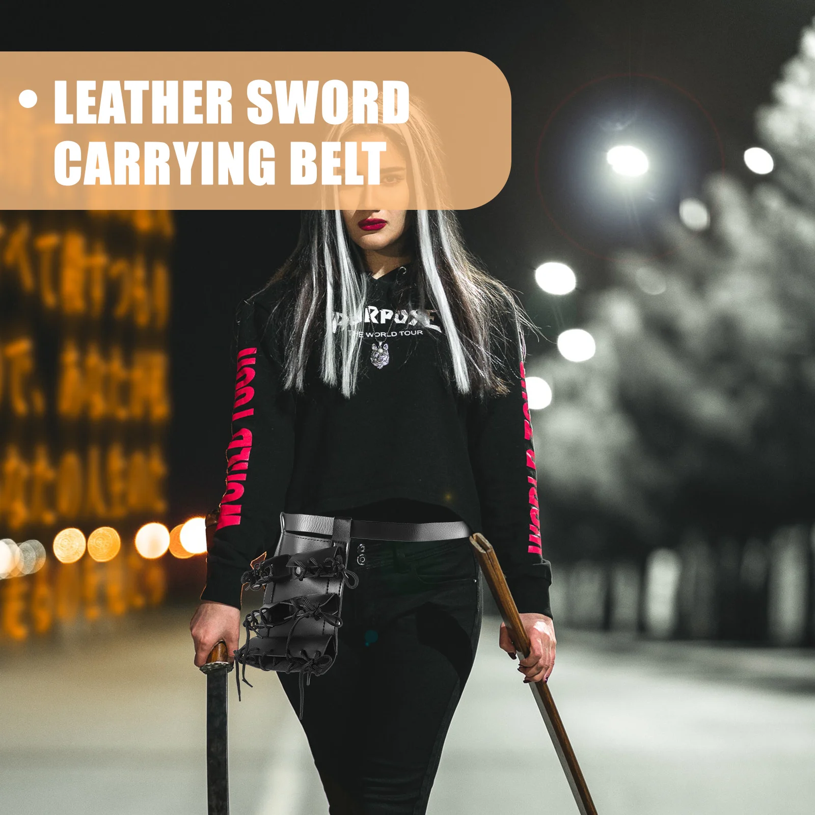 다기능 검 보관 벨트, 휴대용 일본식 개구리 검집