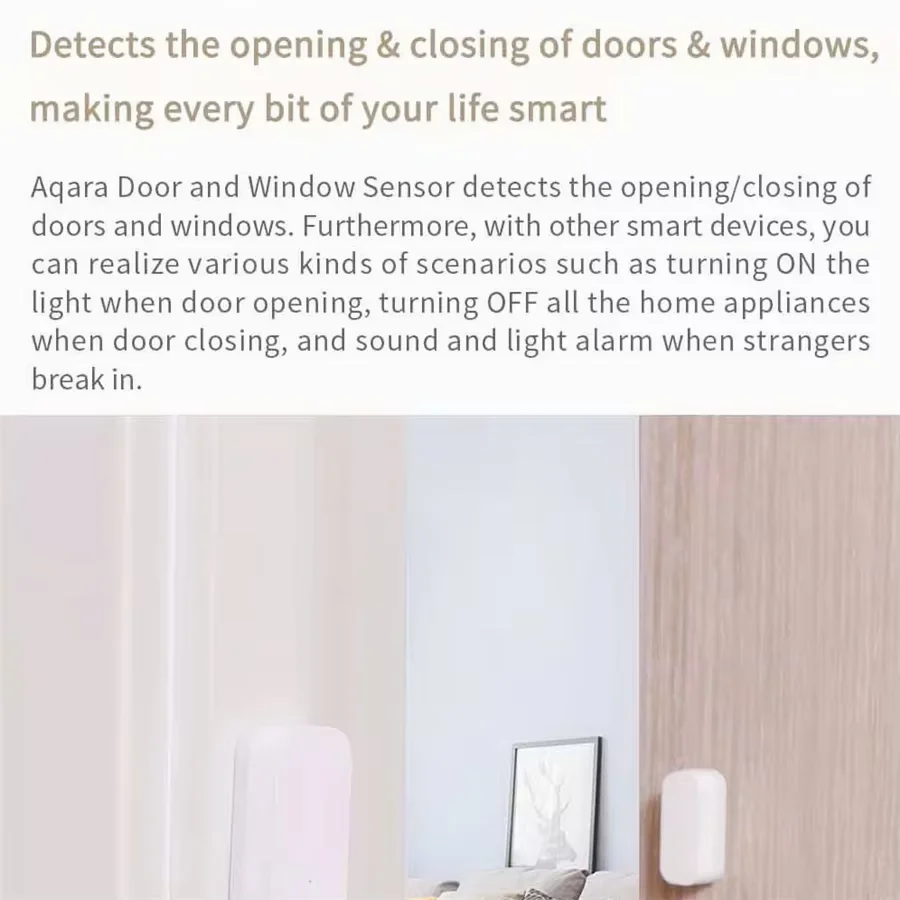 Aqara Door Window Sensor E1 ZigBee 3.0 Smart Door and Window Sensor APP Remote Control Work With Mijia APP Apple HomeKit