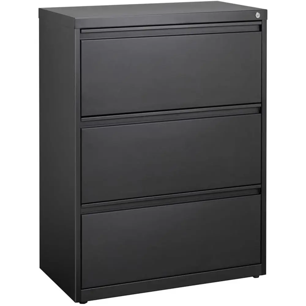 

Трехдверный боковой шкаф для документов в элегантной черной отделке