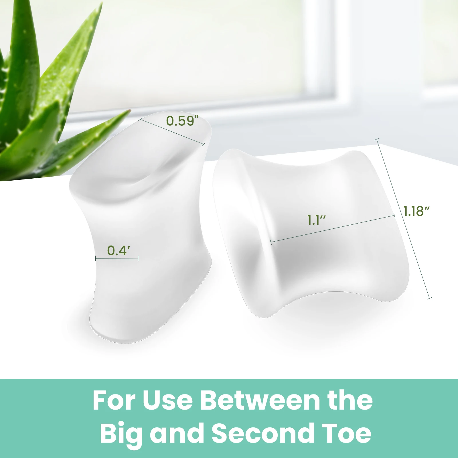 

2Pcs Gel Toe Separator Foot Care Tool Silicone Big Toe Bunion Straightener Valgus Hallux Bunion Protector Corrector Alignment